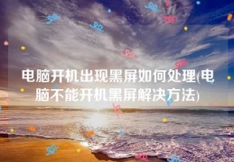 电脑开机出现黑屏如何处理(电脑不能开机黑屏解决方法)