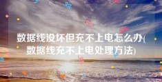 数据线没坏但充不上电怎么办(数据线充不上电处理方法)